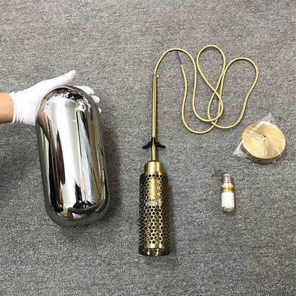 Suspension nordique avec abat-jour boule en verre pour salle à manger et chambre — LZ4X9T2
