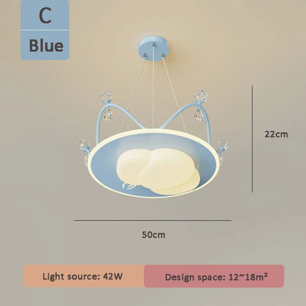 Lustre suspension nuage cristal décoratif pour chambre d'enfant — LZ4QX9