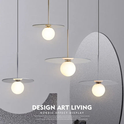 Suspension LED en verre au design nordique pour bar et restaurant — LZ4X9M