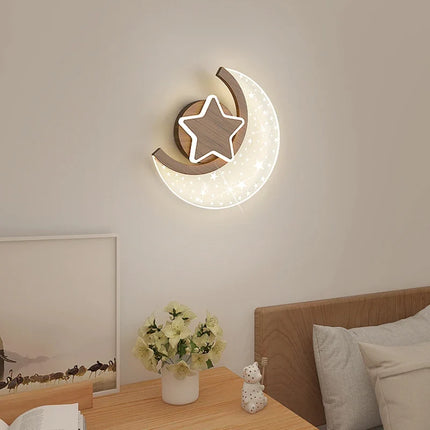 Applique murale lune et étoile pour chambre enfant — LZ4X9P2Q