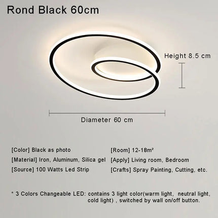 Plafonnier LED design pour éclairage intérieur décoratif — LZ4X9T