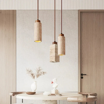Ensemble de 3 suspensions LED au style wabi sabi naturel — LZ4X9Q2