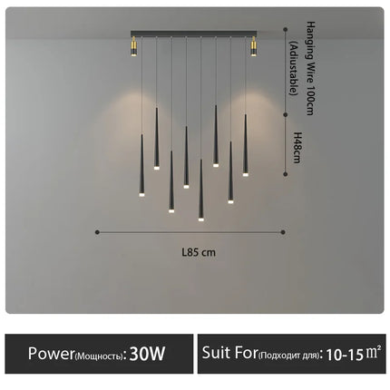 lustre moderne lumineux à économie d'énergie pour une ambiance chaleureuse