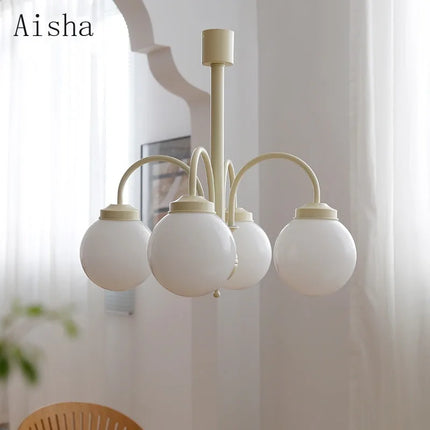 Lustre suspension rétro en verre multi-têtes pour intérieur — LZ4X9P