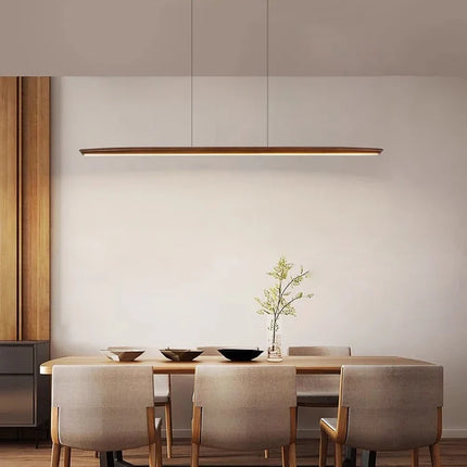 Lustre suspendu en bois dimmable pour intérieur moderne — LZ4X9T