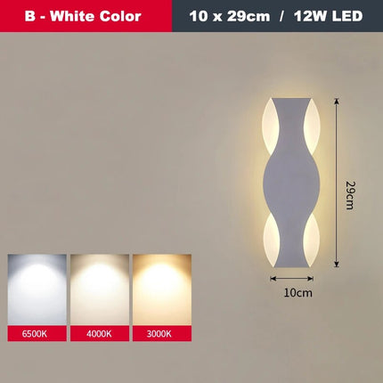 Applique murale LED design vague pour couloir intérieur — LZ4XJ9