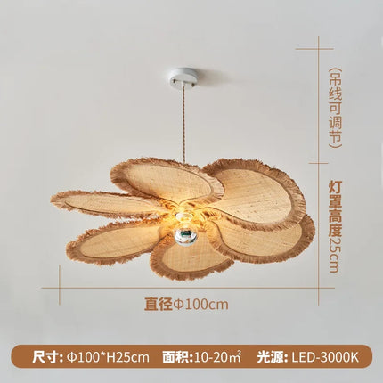 Suspension artistique en fleurs tissées forme pétale — LZ4X9QJ