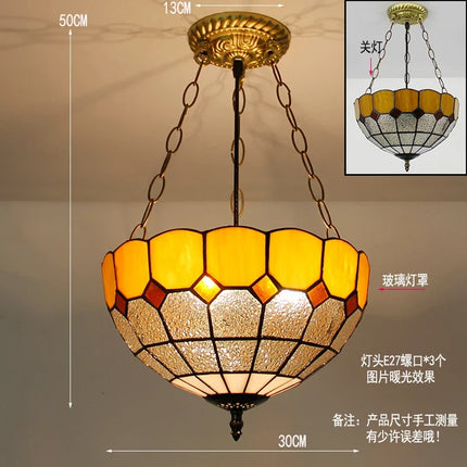 Suspension en verre teinté style Tiffany pour décoration intérieure — LZQ7M2