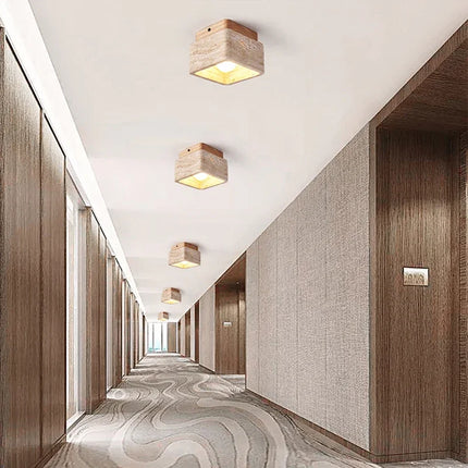 Plafonnier rétro en pierre de grotte au design silencieux et surprenant — LZ4X9T