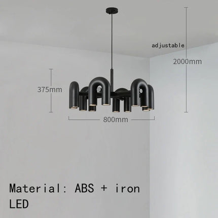 Lustre suspension art déco en métal avec cordon réglable — LZ4X9P2