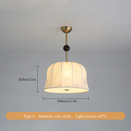Lustre en tissu français haut de gamme pour intérieur — LZ4X9P2