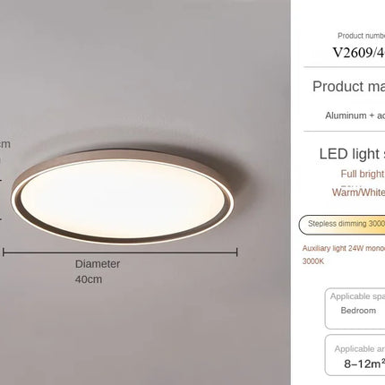 Plafonnier LED circulaire ultra mince en aluminium et acrylique — LZ4X9P2Q