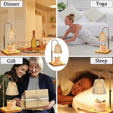 Lampe de bureau à poser avec chauffe-bougie et minuterie réglable — LZ4X9M