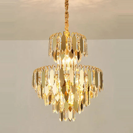 Lustre LED de luxe finition or chromé pour décoration moderne — LZ4X9T2