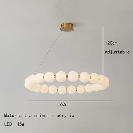 lustre nordique led acrylique éclairage décoratif suspension