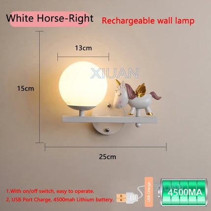 Applique murale rechargeable en résine décorative pour chambre d’enfant — LZ4X9T1