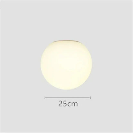 Applique murale LED avec abat-jour rond en verre blanc — LZ4X9J