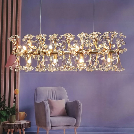 Lustre suspendu LED en cristal design moderne luxe 2024 — LZ7XQ2
