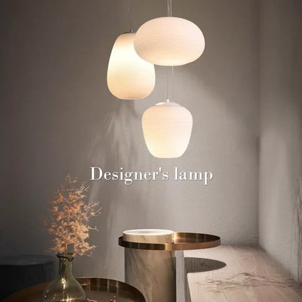 Suspension LED en verre au design japonais moderne pour intérieur élégant — LZ4X9Q
