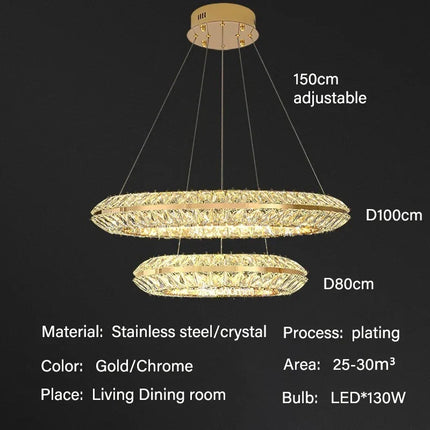 Lustre LED en cristal pour hôtel et bar — LZ4X9T2