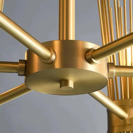 Lustre suspendu LED créatif en cuivre plein pour décoration — LZ4X9P