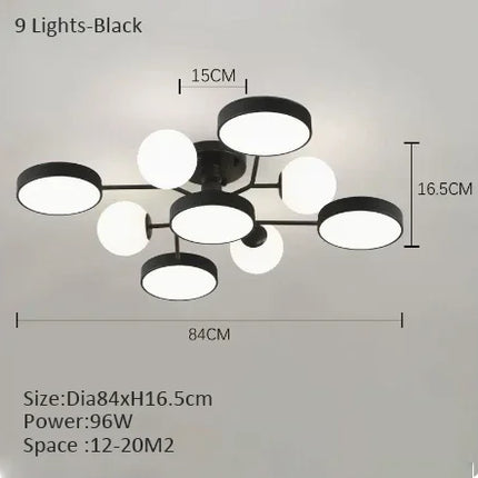 lustre led créatif pour éclairage intérieur moderne