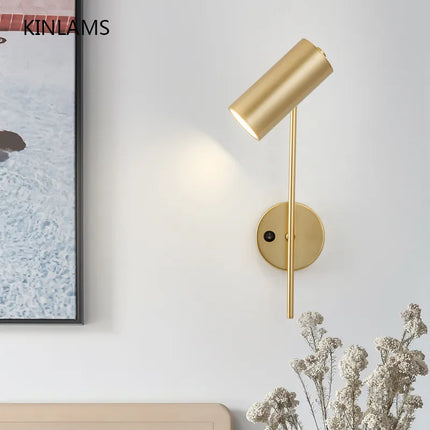 Applique murale LED rotative pour salon et chambre avec interrupteur — LZ4X9Q7