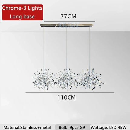 Suspension nordique en acier inoxydable chromé pour salle à manger — LZ4P9X