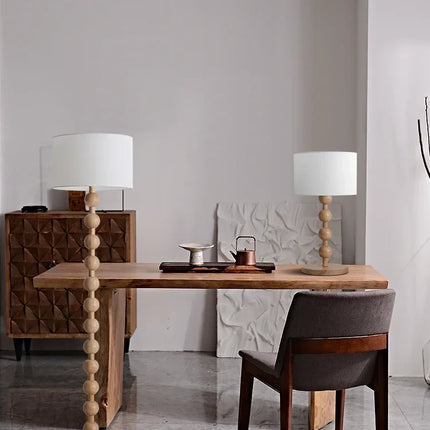 Lampadaire en bois style japonais Wabi-Sabi pour intérieur — LZ4X9M