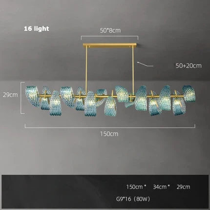 Lustre suspension en verre cristal pour éclairage intérieur moderne — LZ4X9T