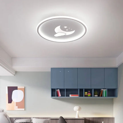 Plafonnier LED créatif lune et nuage style nordique pour enfants — LZ4X9T