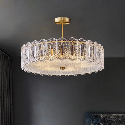 Plafonnier design en cuivre et verre pour intérieur moderne — LZ4G7N