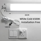 30CM Blanc froid / 4 pièces / CHINE | Câble de 1,8 m avec prise américaine