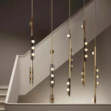lustre led art déco style 	 suspension