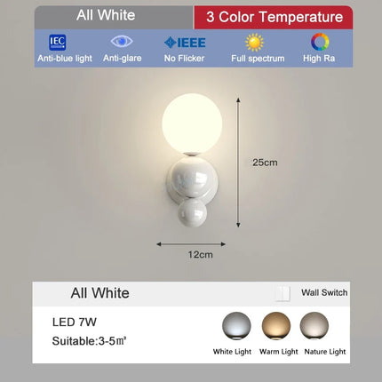 Applique murale LED style INS pour décoration de salon — LZ4R9XQ