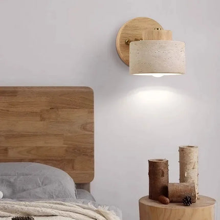 Applique murale LED rotative en pierre de grotte décorative — LZ4X9T1