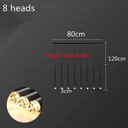Lustre suspension LED postmoderne en cristal nordique — LZ4X9Q2