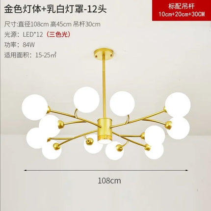 Lustre suspension LED en verre pour cuisine décorative — LZ4P9XJ