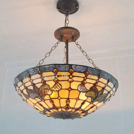 Lustre en verre style Tiffany européen classique pour intérieur — LZ4P9XQ