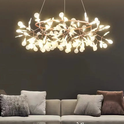 Suspension LED art déco en acier inoxydable et acrylique — LZ4XJ9