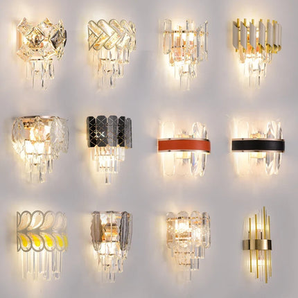 Applique murale LED en cristal et acier inoxydable pour intérieur moderne — LZ4T9XQ