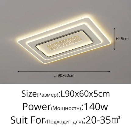 Plafonnier LED moderne à luminosité réglable pour salon, chambre et cuisine — LZ4X9P