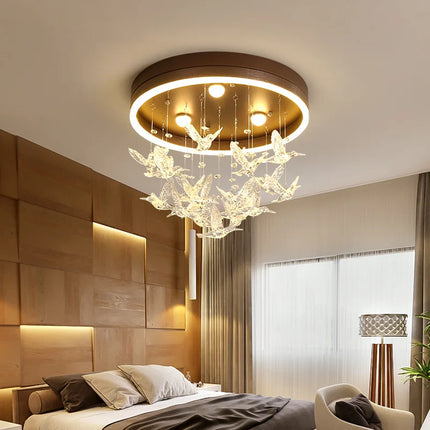 Lustre LED en cristal au design moderne, ambiance chaude et romantique — LZ4X9B2