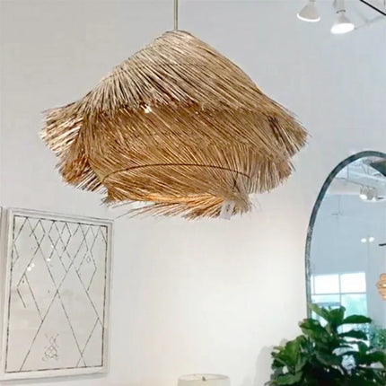 Suspension vintage en rotin pour ambiance artisanale chaleureuse — LZ4X9T