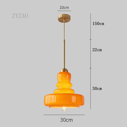 Suspension rétro nordique Bauhaus en verre pour éclairage — LZ4M9X2