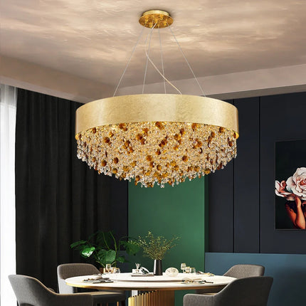 Lustre moderne en cristal LED à intensité variable — LZ4X9P2Q