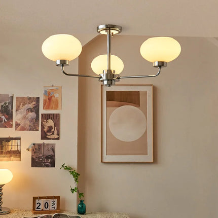 Lustre suspension en verre style Bauhaus pour salon nordique — LZ4FJ9