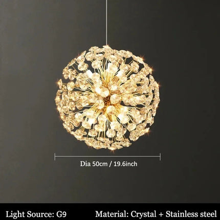 Lustre suspendu LED en cristal design moderne luxe 2024 — LZ7XQ2