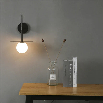 Applique murale circulaire en fer et verre LED personnalisable — LZ4XJ9