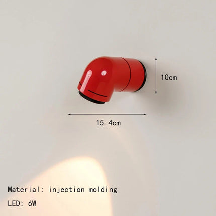 Applique murale LED créative blanc et rouge 4000K pour intérieur — LZ4X9P
